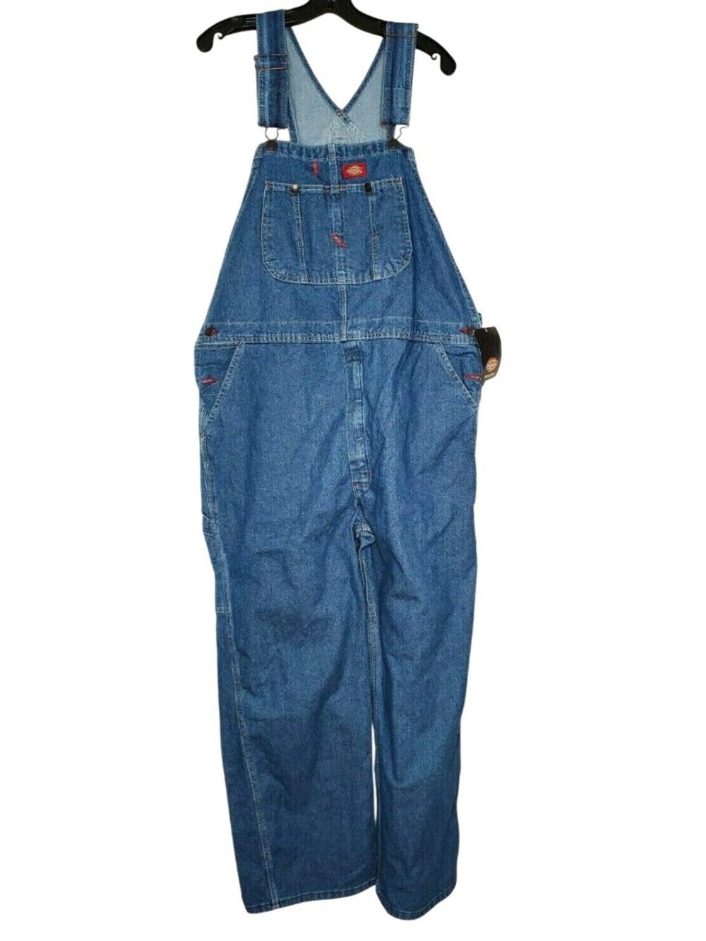 Indigo Bib Tripple Needle Stich Tool Pockets & Loops Dickie Denim Overalls 40x30